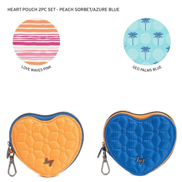 Lug Heart Pouch 2pc Set - Two-Tone NWT - Picture 1 of 3